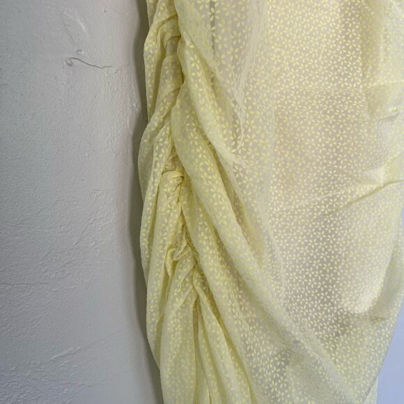 Storia Yellow Floral Print Mini Dress Large - Picture 5 of 7